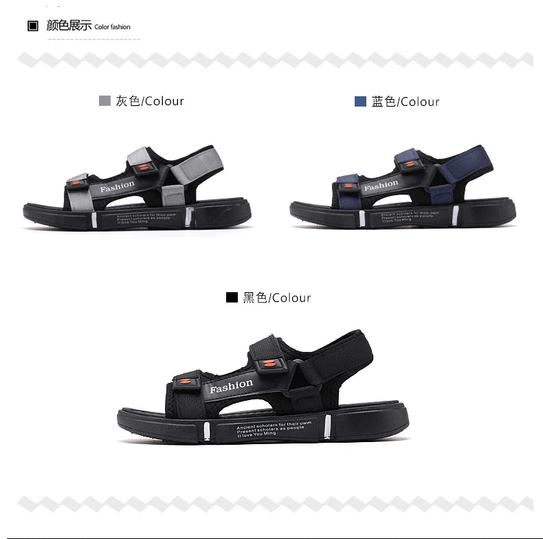 Men Sandals Summer Leisure Beach Holiday Sandals Men Shoes New Outdoor Sneakers Male Retro Comfortable Casual Sandals Men