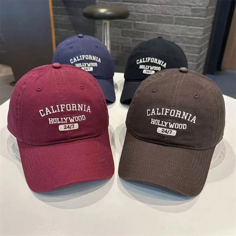 Retro Letter Embroidery Baseball Caps For Women Men Summer Sport Visors Snapback Cotton Cap Unisex Hip Hop Hat Streetwear Hats