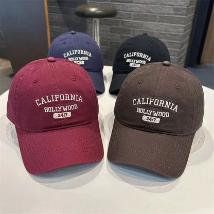 Retro Letter Embroidery Baseball Caps For Women Men Summer Sport Visors Snapback Cotton Cap Unisex Hip Hop Hat Streetwear Hats