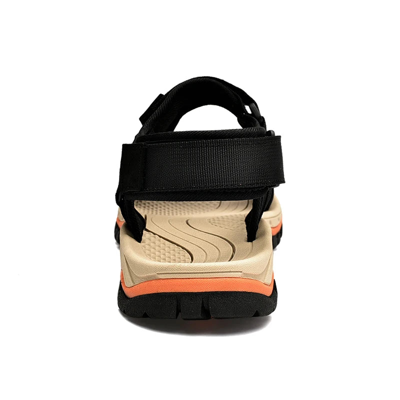 Summer Men's Genuine Leather Sandals Outdoor Roman Sandals Beach Anti slip Casual Lightweight Open Toe Boys' Sports Sandals