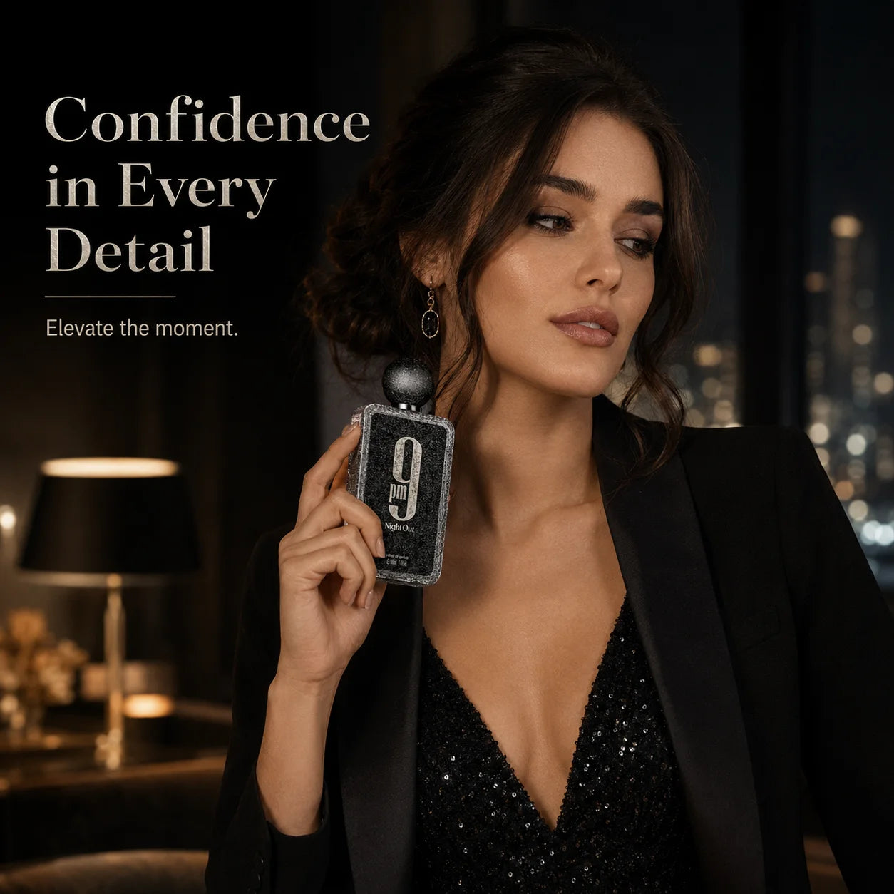 Afnan 9 PM Night Out 100ml Extrait De Parfum Dragon Fruit Bergamot Cognac Lavender Scent Unisex Luxury Perfume Spray for Night Out