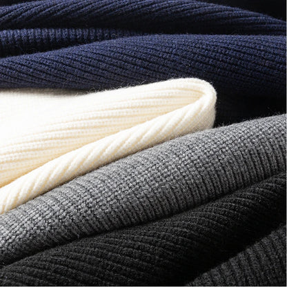 Luxury Men Long-Sleeved Knitted Cardigan Single-Breasted Sweater Coat Real Pocket Korean-Style Fashion Hot-Selling Men'sClothing