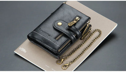 New Men Wallets Name Engraving 11 Card Holders Men Short Purse Double Zipper Coin Pocket High Quality Male Purse Cartera