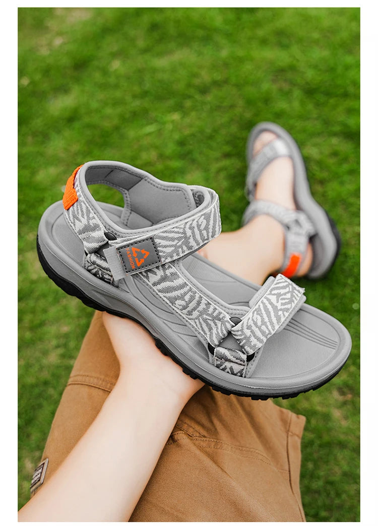 Men's Breathable Open-Toe Summer Sandals Lightweight Soft Sole Casual Beach Shoes for Outdoor Walking Non-Slip Size 40-45