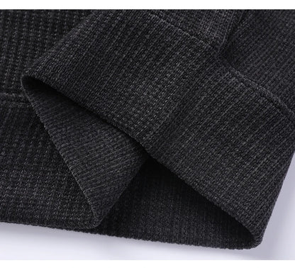 Fleece-Lined Knitted Pullover Sweater Casual Jumper for Men Insulated Warm Long Sleeve Thick Material Round Neck Design