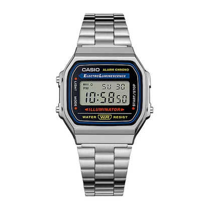 Casio A168WA-1W Retro Light Luxury Classic LED Digital Waterproof Men's Small Square Watch Quartz Movement Multifunctional Watch