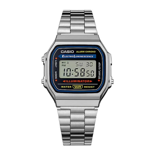 Casio A168WA-1W Retro Light Luxury Classic LED Digital Waterproof Men's Small Square Watch Quartz Movement Multifunctional Watch