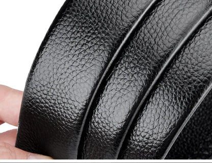 OYIFAN Automatic Ratchet Belt for Men - Genuine Leather Strap with Alloy Buckle, Durable for Daily Wear