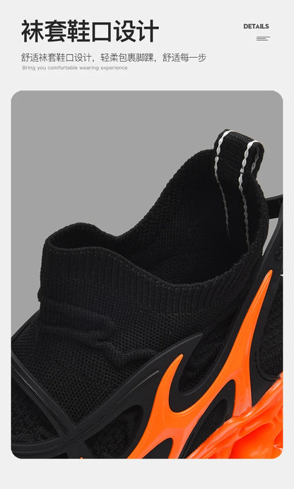 Men's Blade Type Shoes Breathable Shock Absorption Running Shoes Non-Slip Shoes For Jogging Tennis Gym Casual Walking Sneakers