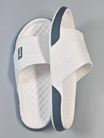 Plus Size 47 Non Slip Bedroom Slippers Men Summer 2026 Lightweight EVA Indoor Slippers Fashion Patchwork Man's Soft Home Slides