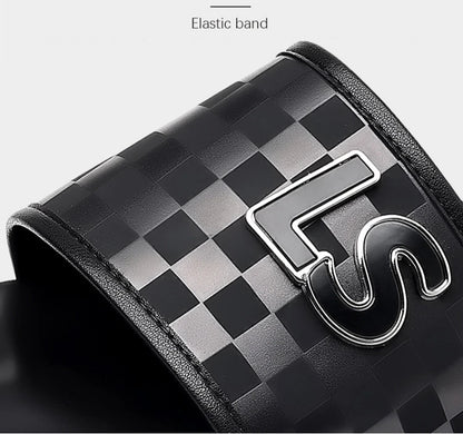 Summer Fashion Casual Flip Flops for Men New Designer Black Cow Leather Slippers Male High Quality Korean Outwear Slides Men