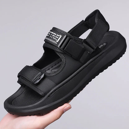 Men's Roman Sandals Summer Outdoor Sports Slip-On Shoes Anti-Slip Breathable Soft Bottom Casual Beach Shoes-WC20258
