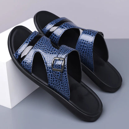 Plus Size 38-48 Hot-selling Men Slippers Sole Open Toe Beach Slides All-match Man Flip Flops Versatile Half Flats Sandals Slides