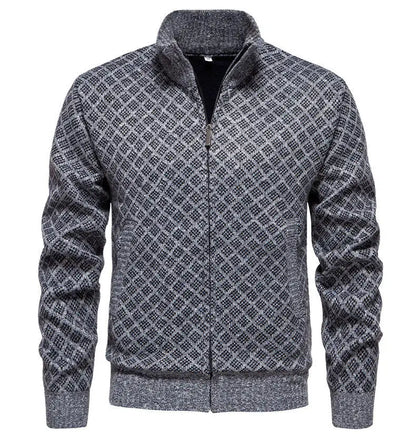 Men's knit sweater Korean version of the new trend of fall and winter casual collar sweater cardigan jacket men's clothing