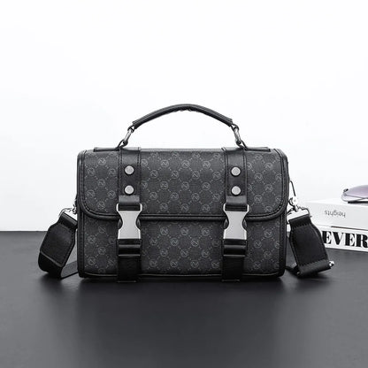Fashion Plaid Men's Crossbody Bag Large Capacity Shoulder Messenger Bag Men Luxury Flap Crossbody Bags Male Rectangle Handbags