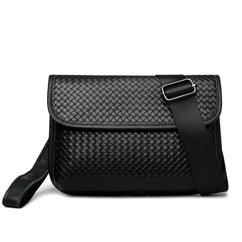 Luxury Designer Men's Shoulder Bag Genuine Leather Crossbody Bag Sling Bag for Daily Commute Travel Work Business Messenger Bag