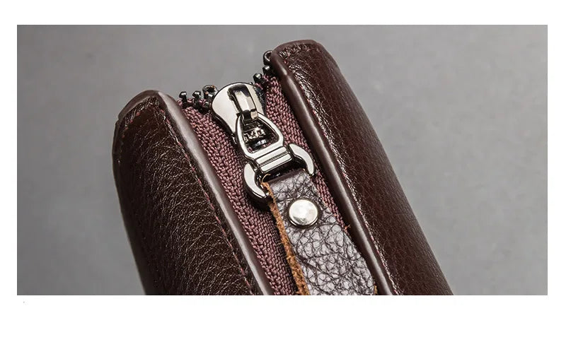Baellerry Large Capacity Phone Pocket New Men Wallets Handbag Brand Card Holder Zipper Male Wallets Passport Case Men's Purses