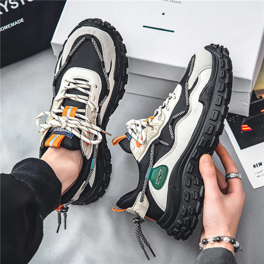 Men's sports running shoes breathable anti slip casual sneaker outdoor walking shoes for male students and men