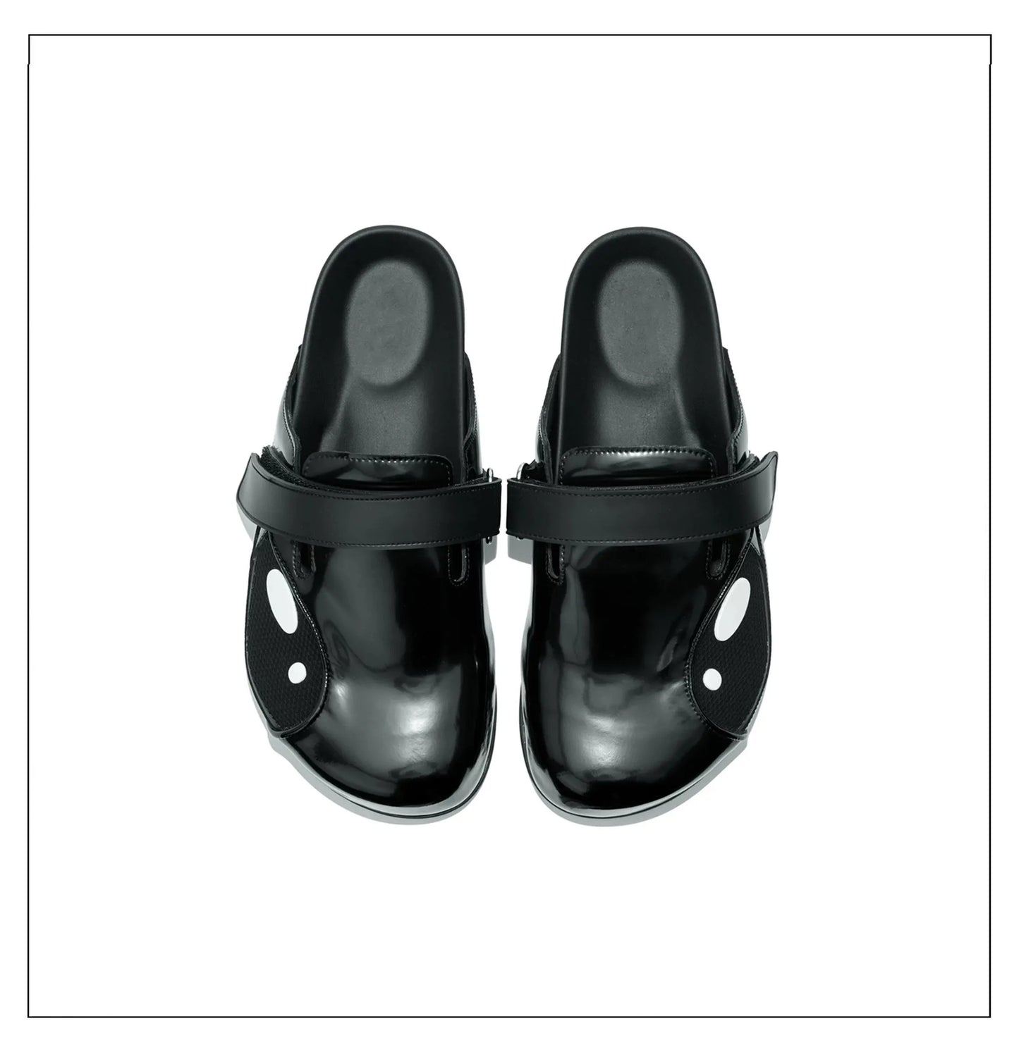 Genuine leather killer whale Boken slippers for men flat bottomed slip in outerwear Muller shoes for summer ventilationo