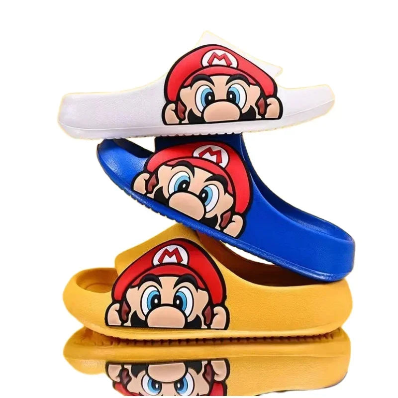 High Quality Unisex Anime Super Bros Slippers EVA Summer Non-Slip Home Bathroom Beach Soft Slippers Cartoon Breathable Sandals