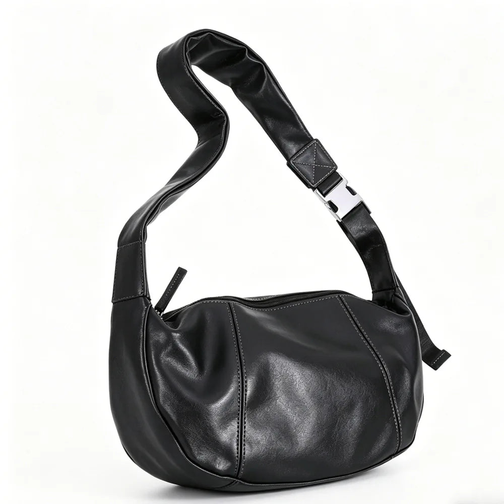 2026 New Fashion Men Crossbody Bag Soft Leather Hobos For Men Dumpling Crossbody Bags Luxury Brand Design Shoulder Bags Totes