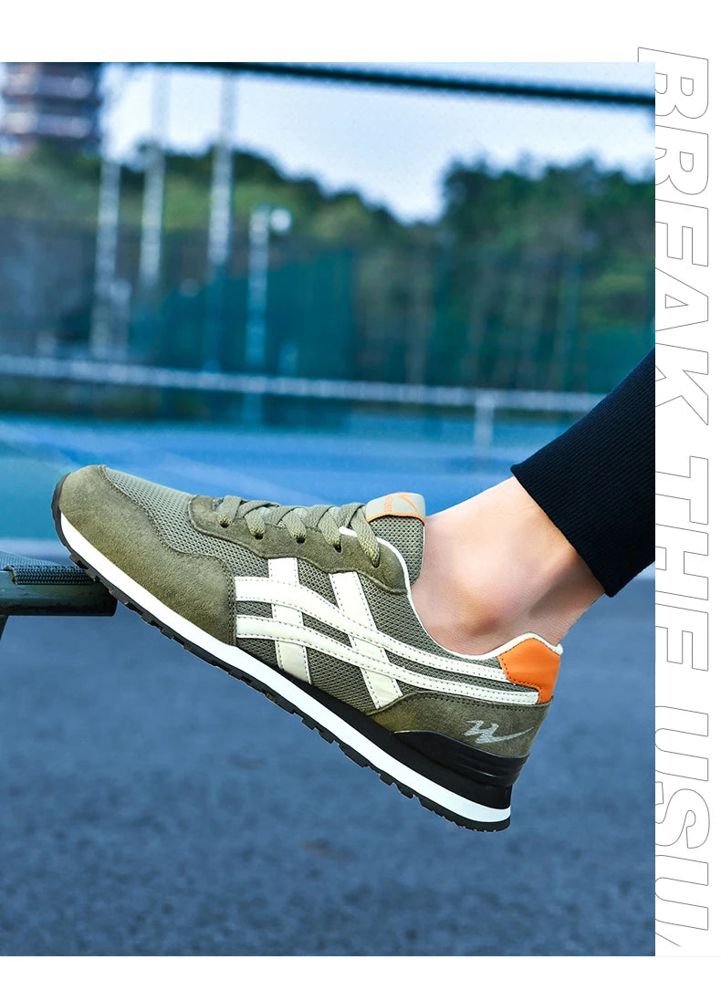 Double Star Training Walking Shoes, Breathable Mesh Sports Shoes, Versatile Fashion Trendy Men's Shoes