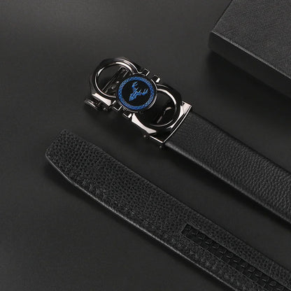 Ratchet Belt For Men - Top Grain Leather Cowhide Men's Belt 1 3/ 8" For Dress Pants - Adjustable Belt, Father's Day Gift