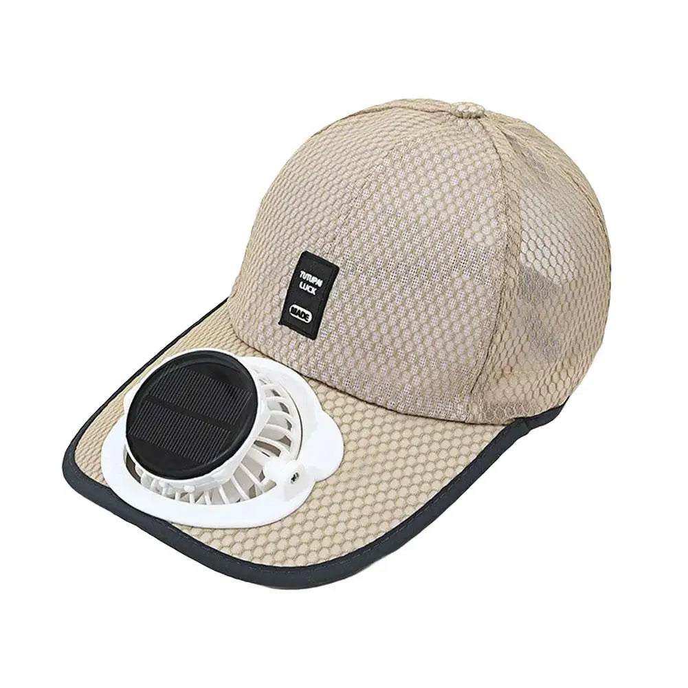Summer Men Women Mesh Baseball Hat Sun Block Baseball Hat With Solar Fan USB Charging Fan Breathable UV Block Outdoor Sunhats
