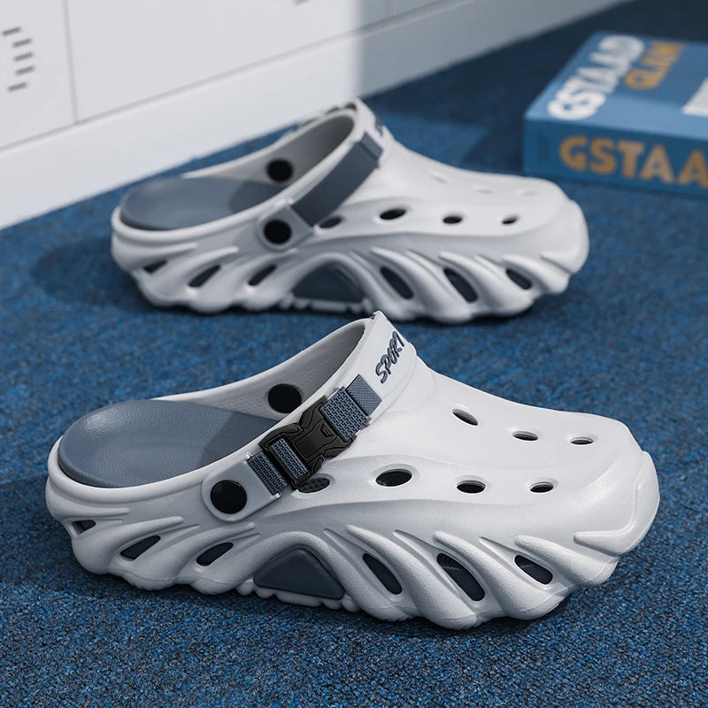 Male Sandals Casual Shoes Outdoor Beach Sandals Women Soft Clogs Garden Bottom Indoor Summer Flip Flops Men Massage Slippers