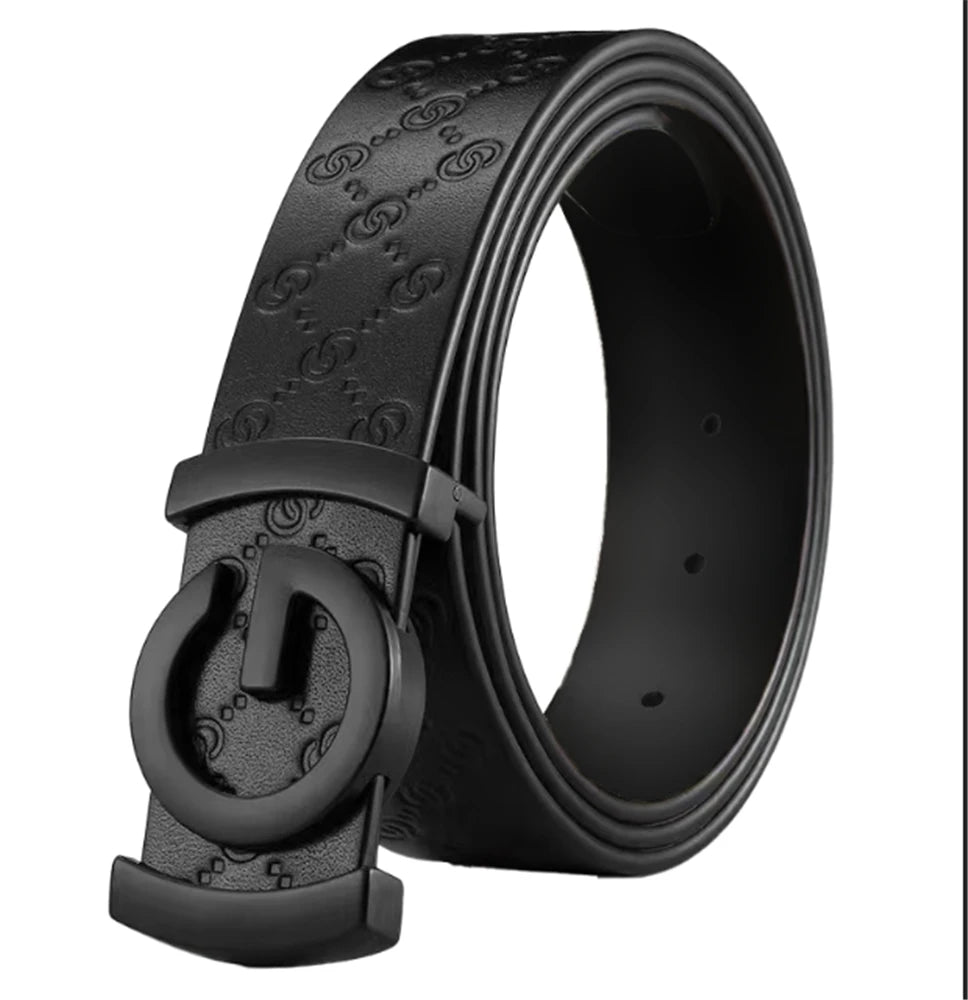 High Quality 34mm Work Business Strap Male men Belts Metal Buckle Brand Leather Belt Men Famous Luxury belt for men jeans