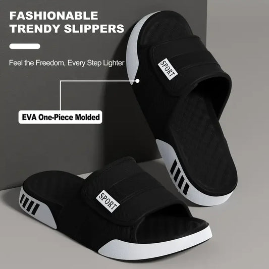 Plus Size Men Sporty EVA Cloud Slides 3.0cm Thick Sole Non Slip Sandals Ultra Soft Cushion Open Toe Summer Gym Beach Pool Slippe