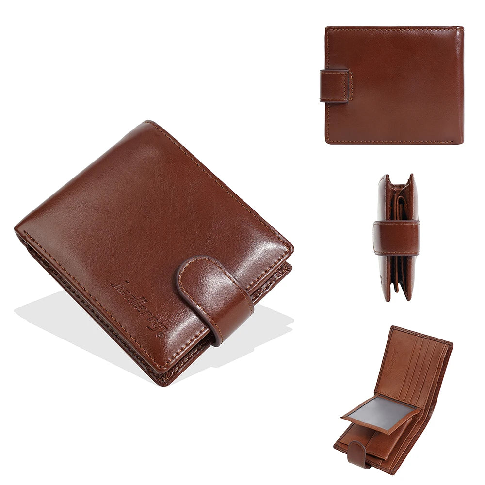 Baellerry New Short Men Wallets Zipper Coin Pocket Business Male Purses High Quality PU Card Holder Small Wallet For Men
