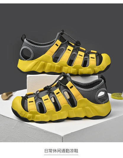 Brand Summer Men's Sandals Fashion Design Beach Men Sandals Outdoor Couple Wading Sandals Non-slip Flat Men Sneakers Size 36-46