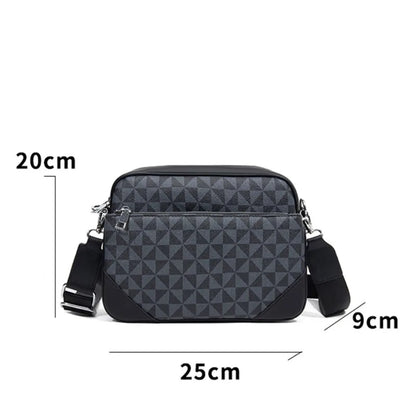 Fashion Crossbody Bag Men Three in One Design Men's Crossbody Bags Diamond Lattice Print Shoulder Messenger Bag Male Hanabag