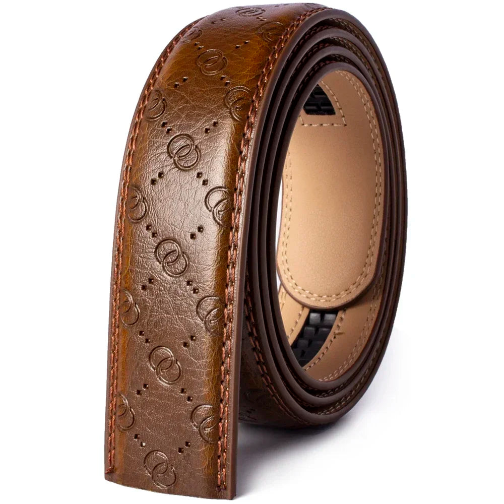 Genuine Leather Belts Without Buckle for Men Women High Quality Male Jeans Belt Large Size Belt No Buckle for Automatic Buckle