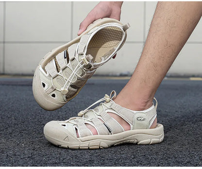 Big Size Summer Outdoor Couple Sandals Breathable Men Hiking Shoes Water Beach Men's Sandals Camping Climbing Aqua Men Sneakers
