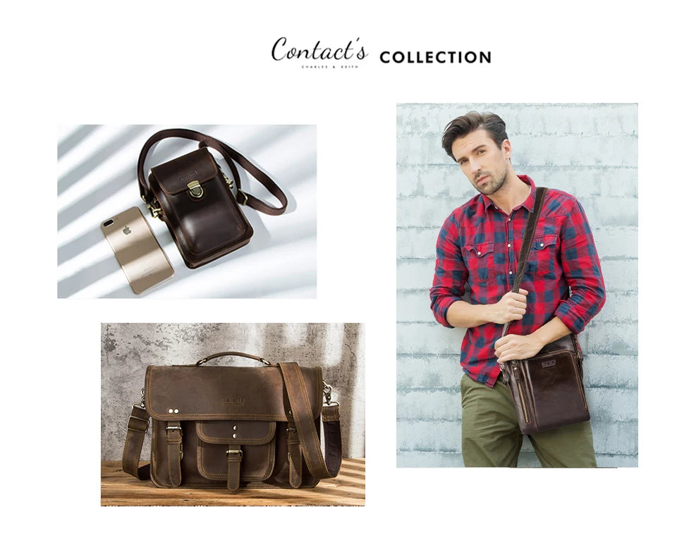 Genuine Leather RFID Card Wallets for Men Aluminium Box Travel Card Case Card Holders Money Clips Slim Casual Business Wallets