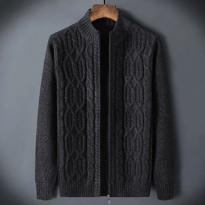 Vintage Autumn Winter Men `s Sweater  Male Cardigan  Plaid knitted Sweater Men Clothing Outwear Coat  Korea  Jumpers