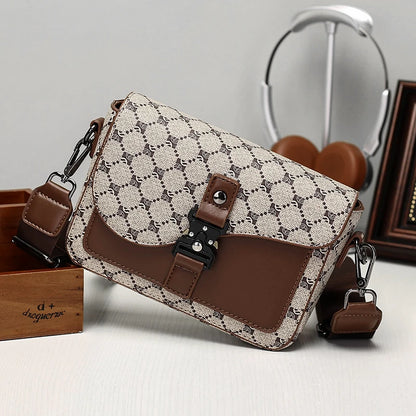 High-End Men's Stylish Crossbody Bag PU Leather Sling Bag Minimalist Business Shoulder Bag Perfect for Daily Commute Travel