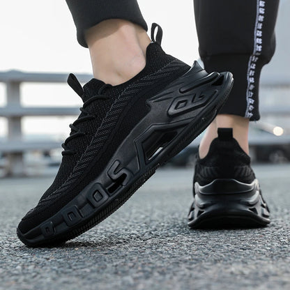 Trendy Men's Easiest for Match Breathable New Sports Shoes - Breathable Woven Upper with Striped Design, Lightweight and Plaid, Sports Shoes for Running, and Training Wear