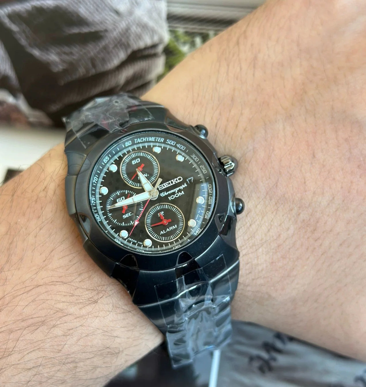 Original Japan SEIKO Men Watch Chronograph Series Quartz Watches 100m waterproof Sports watch SNA765J1
