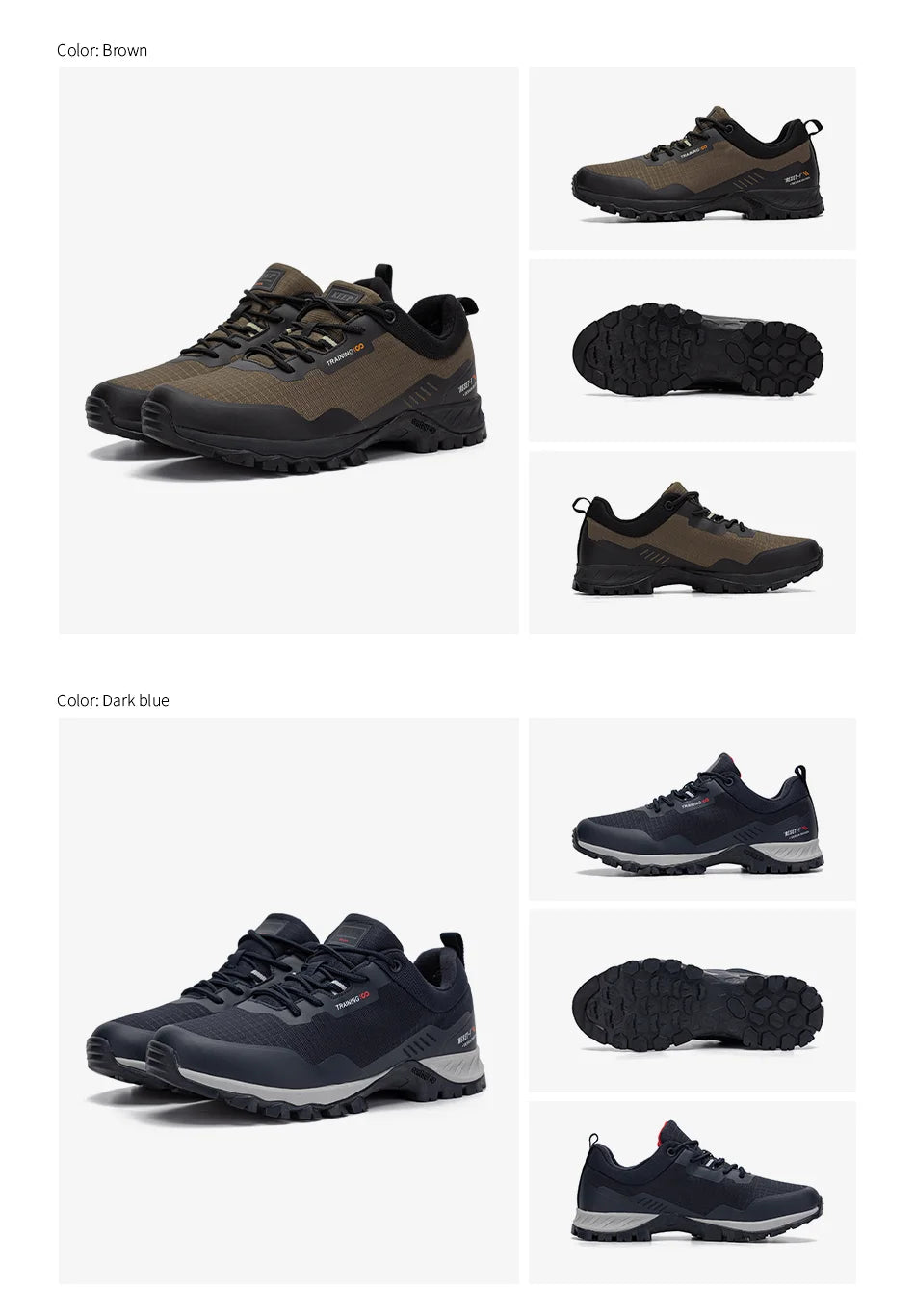Baasploa Men Hiking Shoes New Outdoor Climbing Waterproof Non-slip Wear-resistant Sneakers Male Casual Lace-Up Walking Shoes ﻿