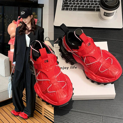 Men's Paris Shoes Top Version 2025 New Fashion Trend Dad Shoes Thick Bottom Heightening Casual Sports Shoes Rubber Outsole