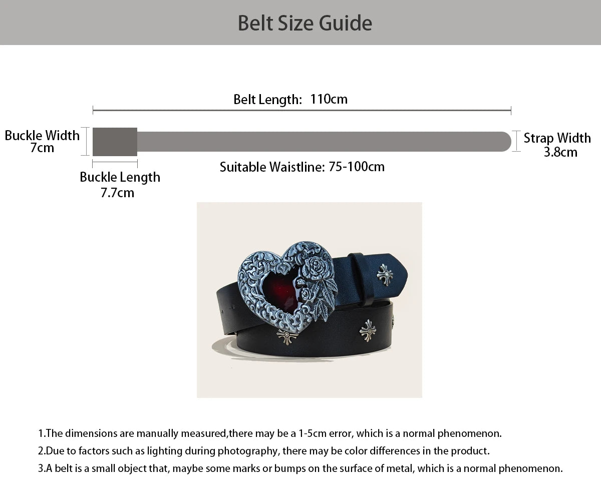 Fashion Punk Belt Cross Melancholic Second-generation Belt Design High Quality Gothic Accessories Plus Size Belt for Men Women