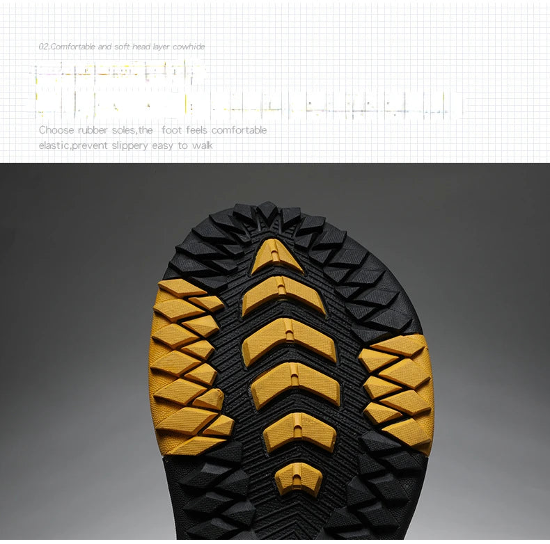 Genuine Cow Leather Shoes Men Sandals Flip Flops Men's Casual Shoes Classic Massage Men Beach Slippers Anti-slip Summer 2025 New