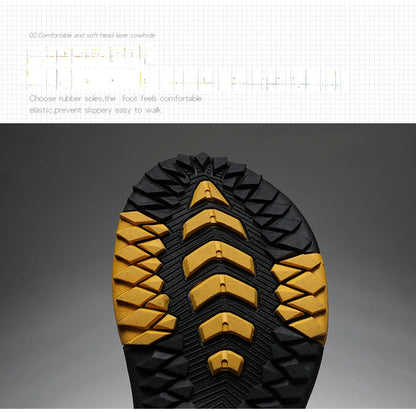 Genuine Cow Leather Shoes Men Sandals Flip Flops Men's Casual Shoes Classic Massage Men Beach Slippers Anti-slip Summer 2025 New