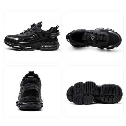 Indestructible Steel Toe Work Shoes for Men Women Rotating Button Safety Shoes Lightweight Construction Work Safety Shoes