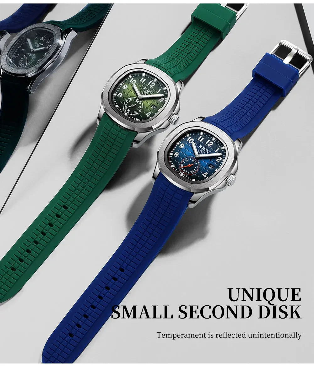 NIBOSI New Mens Watches Top Brand Luxury AQUANAUT Quartz Watches for Men Waterproof Luminous Auto Date Male Watch Reloj Hombre