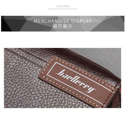 Baellerry Large Capacity Phone Pocket New Men Wallets Handbag Brand Card Holder Zipper Male Wallets Passport Case Men's Purses