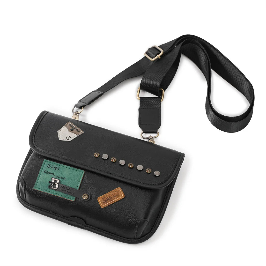 Fashion Badge Rivet Crossbody Bag Men Luxury Brand Designer Shoulder Bag Men Satchels Shoulder Messenger Bags Handbags Bolsos